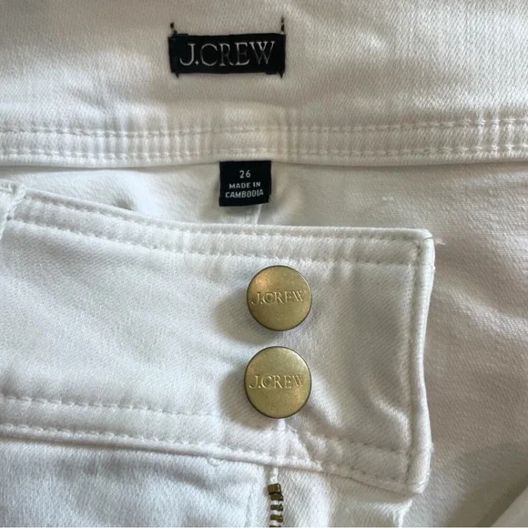 J Crew Slim Wide Jean Stacked Buttons NWT Size 26 - Picture 2 of 7